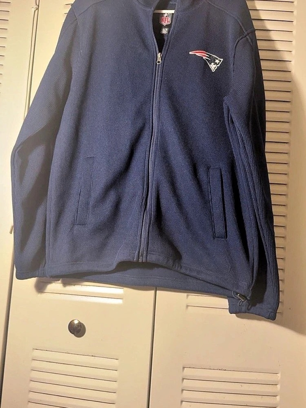 New England Patriots Men's Blue Full-Zip Jacket Like New
